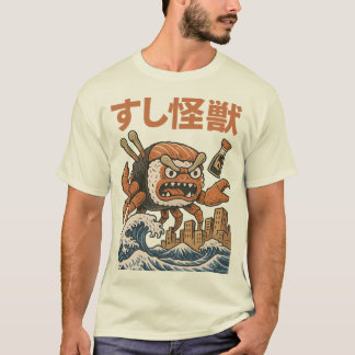 Sushi Kaiju! Monstruo de Sushi Gigante Tシャツ