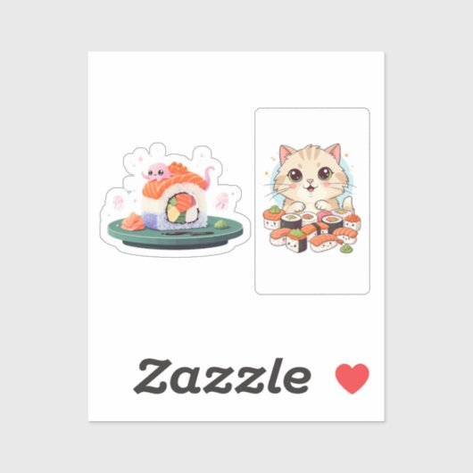 sushi kawai stickers シール (シート)