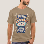 Sushi Love Story retro Tシャツ (正面)