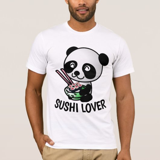 SUSHI LOVER Tシャツおもしろい、 Tシャツ (正面)