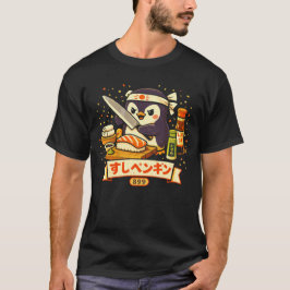 Sushi Master Penguin – Cute Japanese Chef Art Tシャツ