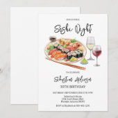 Sushi Night Birthday Invitation 招待状 (正面/裏面)