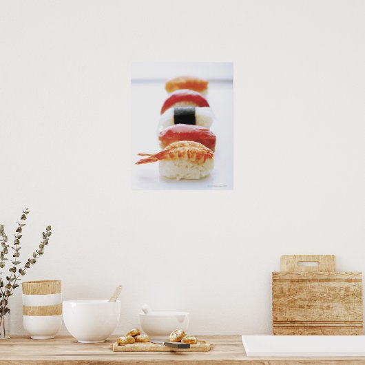 Sushi, Nigiri, close-up ポスター (キッチン)