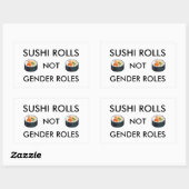 Sushi Not 転が Gender Rolesステッカー 長方形シール (シート)