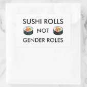 Sushi Not 転が Gender Rolesステッカー 長方形シール (バッグ)