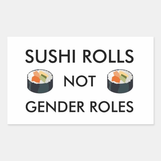 Sushi Not 転が Gender Rolesステッカー 長方形シール (正面)