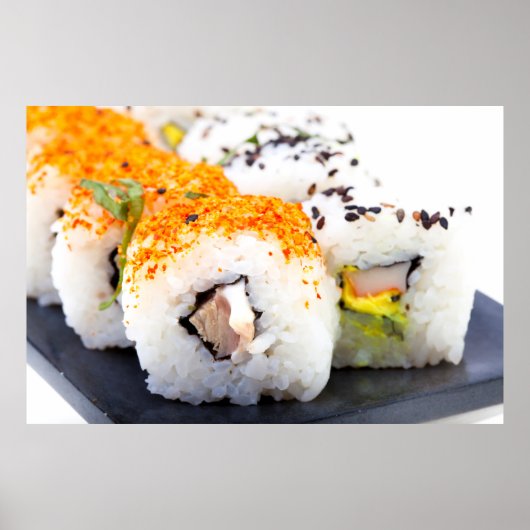 Sushi on a plate ポスター (正面)