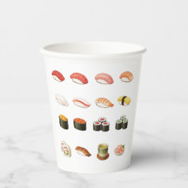Sushi Paper Cups – Japanese Kanji Design 紙コップ