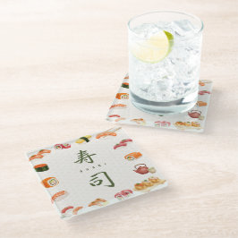 Sushi Party Invitation　寿司 ガラスコースター