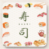 Sushi Party Invitation　寿司 コースター (正面)