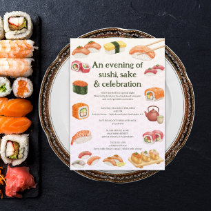 Sushi Party Invitation 招待状