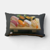 Sushi plate on wood - Japanese food cushion ランバークッション (裏面)