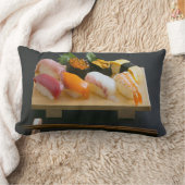 Sushi plate on wood - Japanese food cushion ランバークッション (ブランケット)