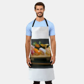 Sushi Platter Apron – Classic Nigiri Harmony エプロン (着用した状態)