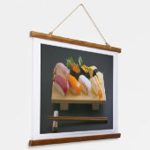 Sushi Platter Harmony Tapestry – Taste of Japan 吊り下げ型タペストリー (傾斜あり)