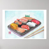 Sushi print ポスター (正面)