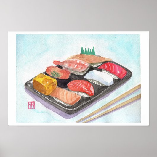 Sushi print ポスター (正面)
