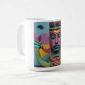 Sushi Radio Tiki Man コーヒーマグカップ (正面左)