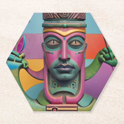 Sushi Radio Tiki Man ペーパーコースター (正面)