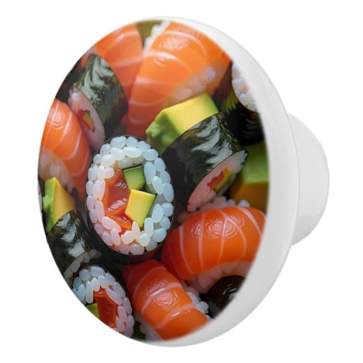 Sushi Roll Fun Unique Food Kitchen Cabinet セラミックノブ (右)