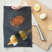 Sushi Sampler on Slate Plate キッチンタオル (四つ折り)