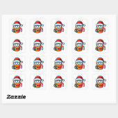 Sushi Santa – ギフト転が付きフェスティバル スクエアシール (シート)