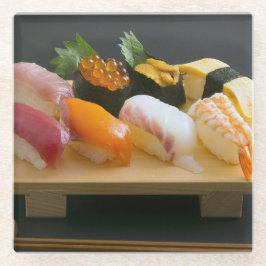 Sushi set - high-quality ingredients arranged on a ガラスコースター