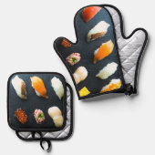 Sushi Slate Set – Modern Kitchen Essentials 鍋つかみ&鍋敷きセット (正面/裏面)