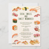 Sushi, smiles, and sweet memories! 招待状 (正面)