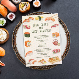 Sushi, smiles, and sweet memories! 招待状