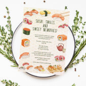 Sushi, smiles, and sweet memories! 招待状