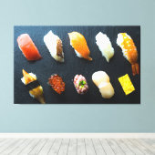 Sushi Symphony on Slate - Canvas Art キャンバスプリント (インサイチュ (ウッドフロア))