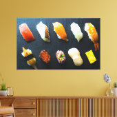 Sushi Symphony on Slate - Canvas Art キャンバスプリント (インサイチュ (リビング))