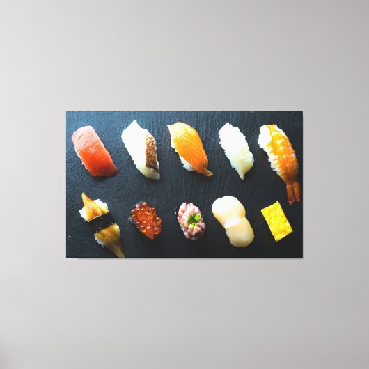 Sushi Symphony on Slate - Canvas Art キャンバスプリント (正面)