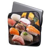 Sushi Symphony – Vibrant Nigiri Art Laptop Sleeve ラップトップスリーブ (正面左)