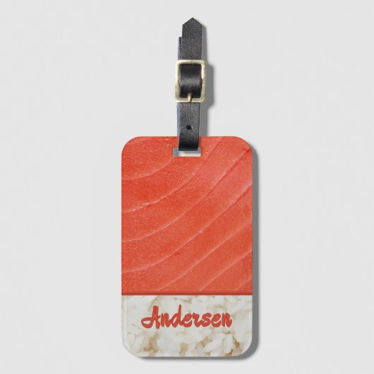 Sushi Time- Personalized Tuna ラゲッジタグ (正面縦)