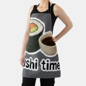  Sushi Time Sticker – Realistic Sushi with Soy エプロン (インサイチュ)