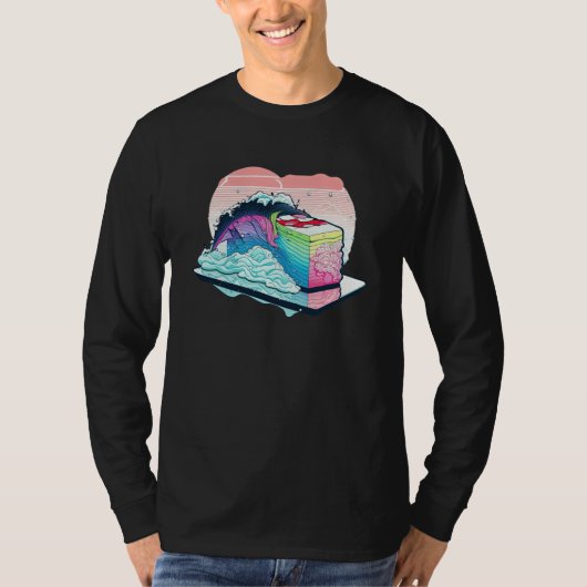 Sushi Vaporwave Retrowave Aesthetic Tシャツ (正面)