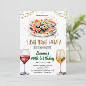Sushi wine night party invitation 招待状 (スタンド正面)