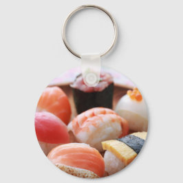 SUSHIMI Sushi Selection Wooden Plate Keychain キーホルダー