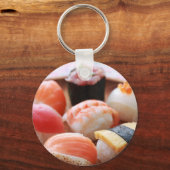 SUSHIMI Sushi Selection Wooden Plate Keychain キーホルダー (裏面)