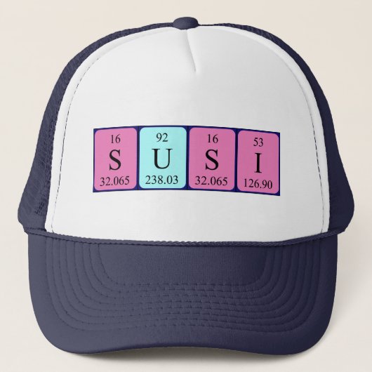 Susi周期表名hat キャップ (正面)