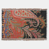 SusieJayneのペイズリーのデザイン#5 スローブランケット (正面)