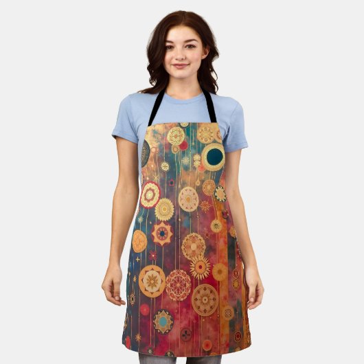 Suspended Gold エプロン (着用した状態)