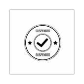 Suspended Text Business Suspension Mark Red Ink  ラバースタンプ (インプリント)