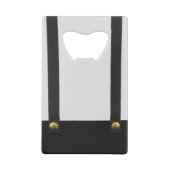 Suspenders & Bowtie Name Monogram クレジットカード栓抜き (裏面)