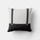 Suspenders & Bowtie Name Monogram Baby Boy クッション (裏面)