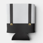 Suspenders & Bowtie Name Monogram Wedding 缶クーラー (裏面)