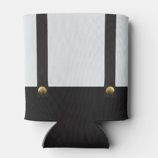 Suspenders & Bowtie Name Monogram Wedding 缶クーラー (裏面)