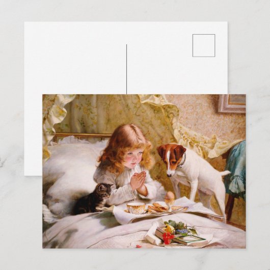 Suspense by Charles Burton Barber ポストカード (正面/裏面)